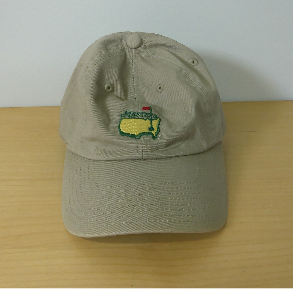 Masters Tournament Golf Hat American Needle Khaki Tan Cotton Dad Hat Adjustable